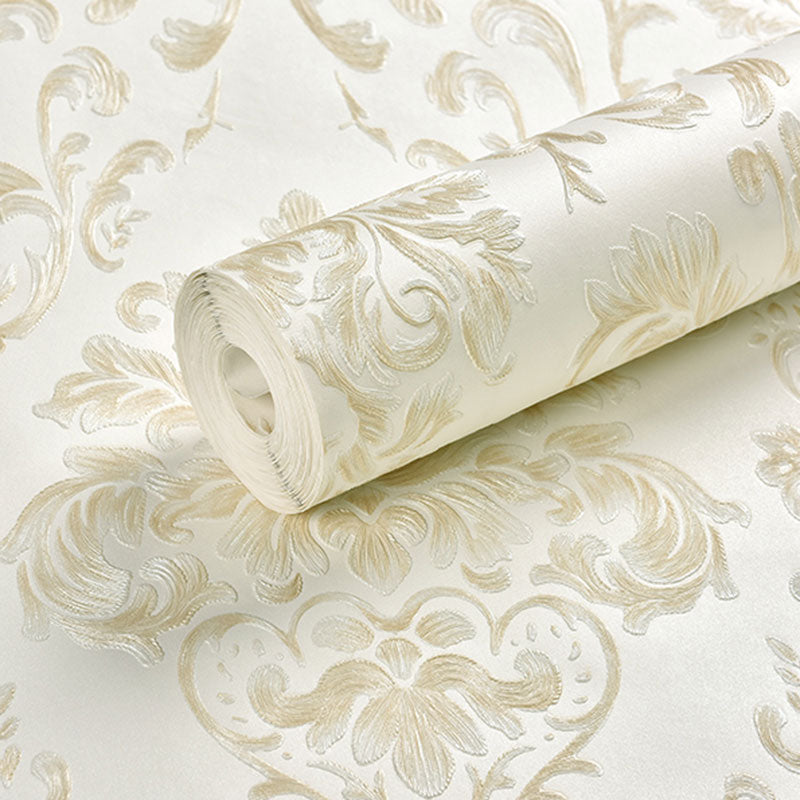 20.5-inch x 31-foot Decorative Wallpaper Bedroom 3D Print Damask Design Wall Art