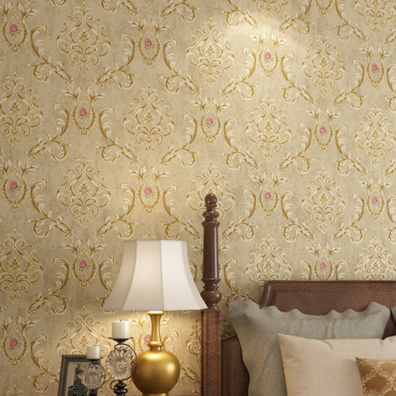 Countryside Hooked Flower Wall Art Stain-Resistant Non-Pasted Wallpaper, 33'L x 21"W