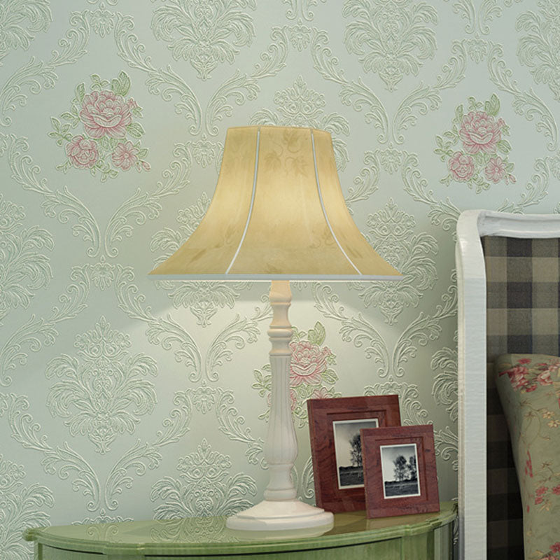 Natural Color Wallpaper Non-Woven Decorative Damask Design Wall Covering, 33-foot x 20.5-inch