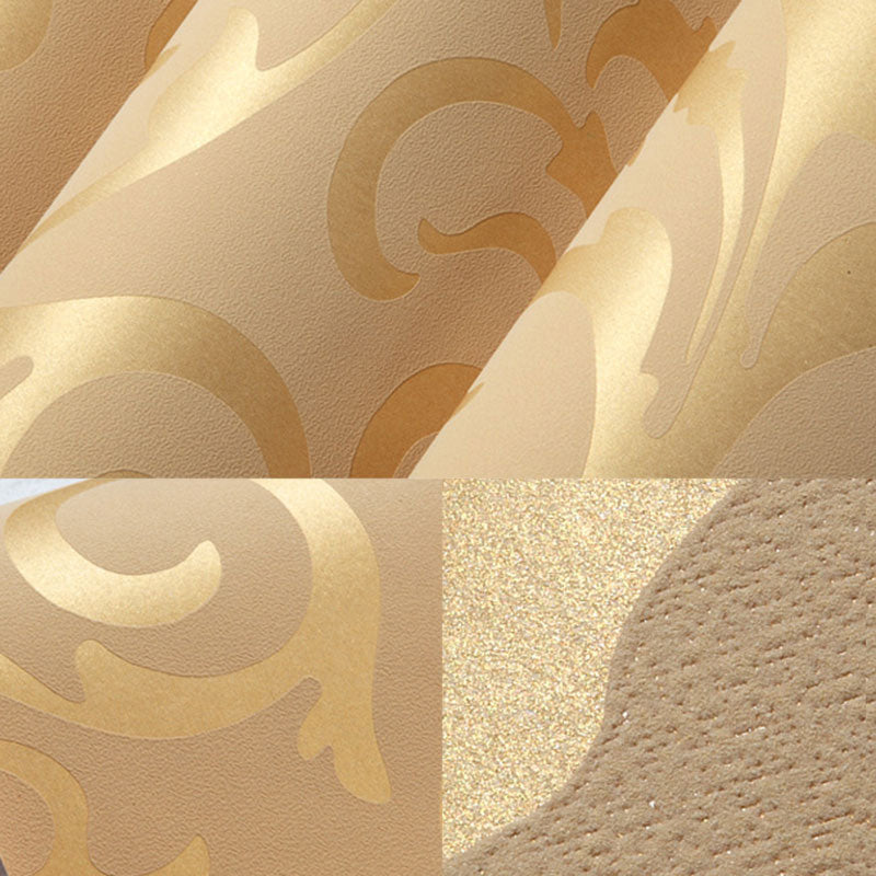 Non-Woven Wallpaper Non-Pasted Leaf and Branch Wall Decor for Gallery and Coffee Shop