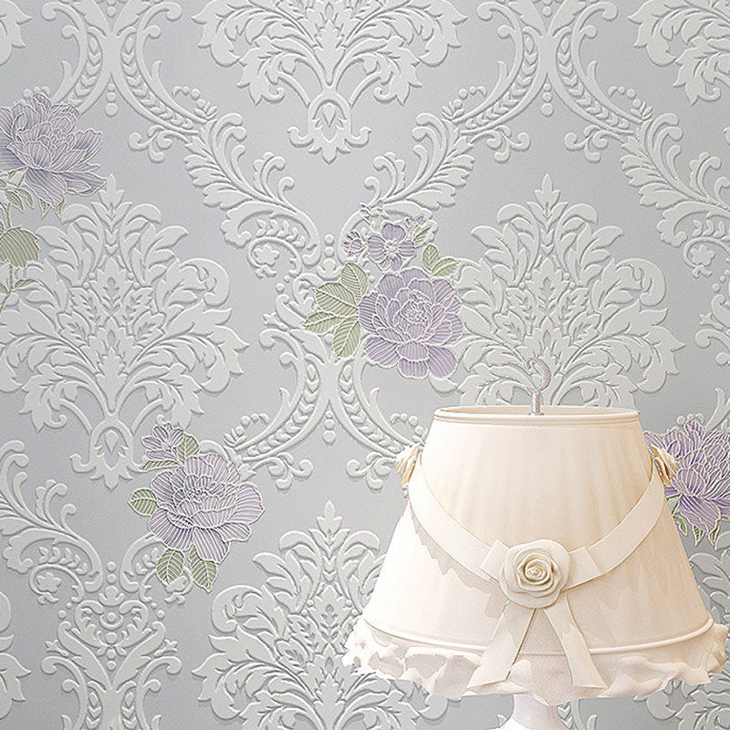 Living Room Wallpaper Classic Pastel Color 3D Effect Garden Flower Wall Art, Non-Pasted
