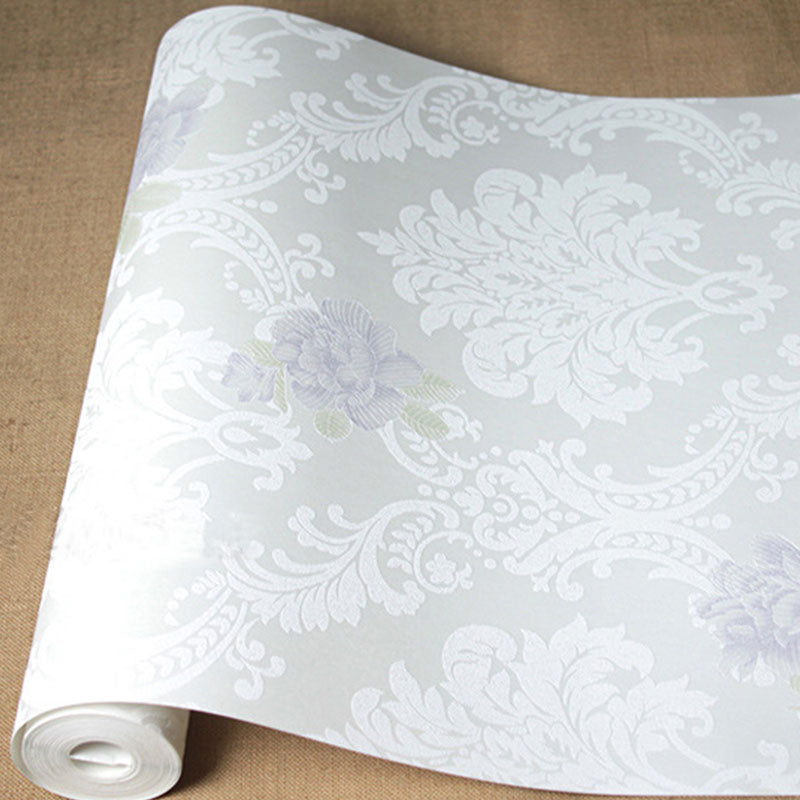 Living Room Wallpaper Classic Pastel Color 3D Effect Garden Flower Wall Art, Non-Pasted
