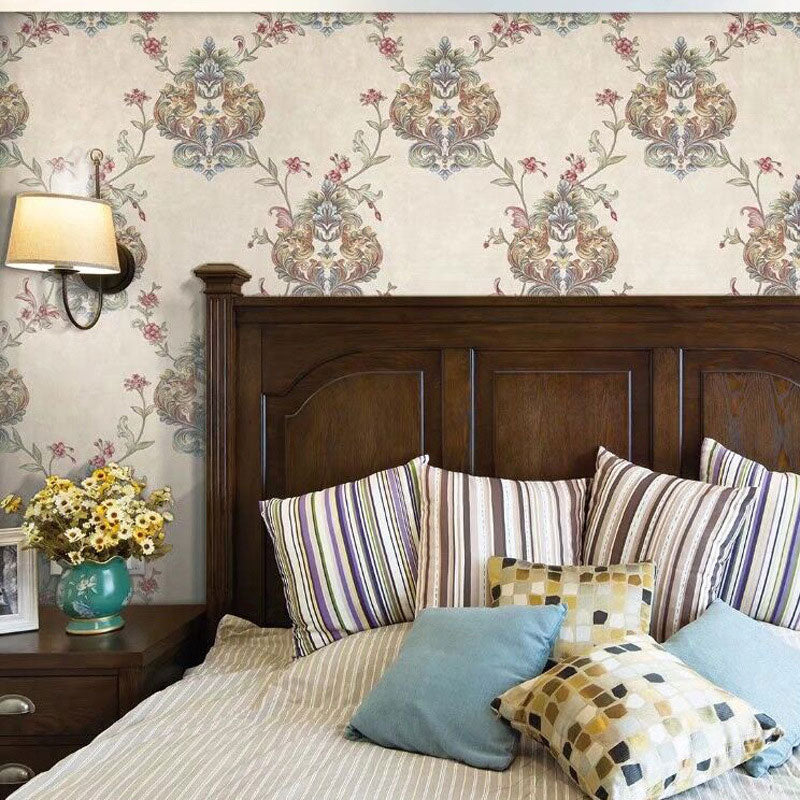 31'L x 20.5"W Moisture-Resistant Wallpaper Living Room 3D Visual Blossom Wall Covering