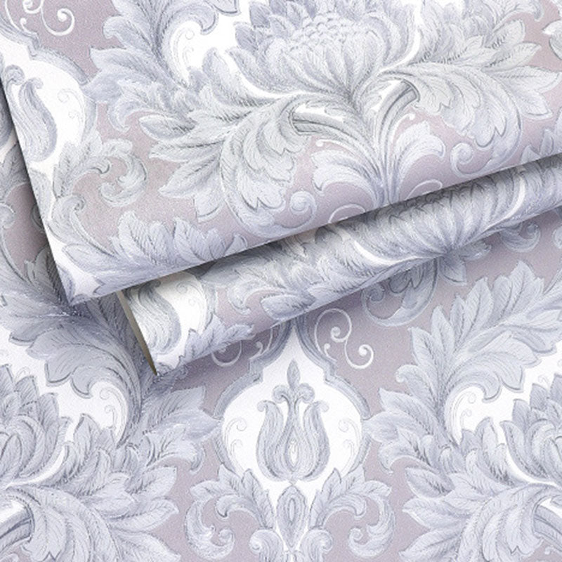 Vinyl Luxe Wallpaper 33' x 20.5" European Non-Pasted Wall Covering with 3D Effect Blossoms