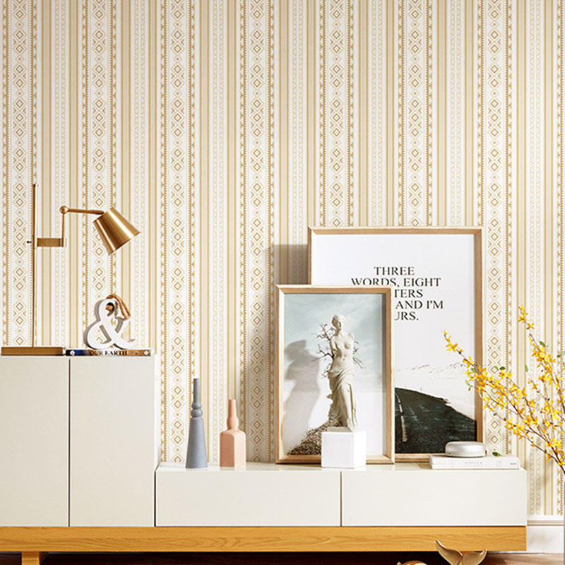 Vintage Wall Covering Simple Stripe Non-Pasted Wallpaper Roll, 57.1 sq ft.