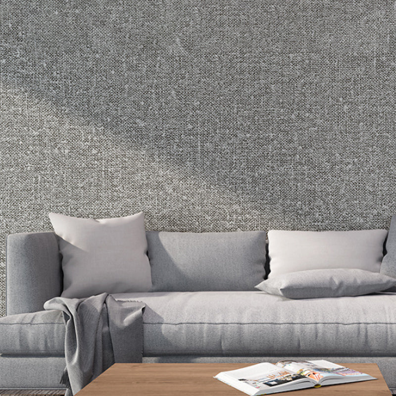 Soft Color Linen Pattern Wallpaper 31'L x 20.5"W Non-Pasted Water-Resistant PVC Wall Covering