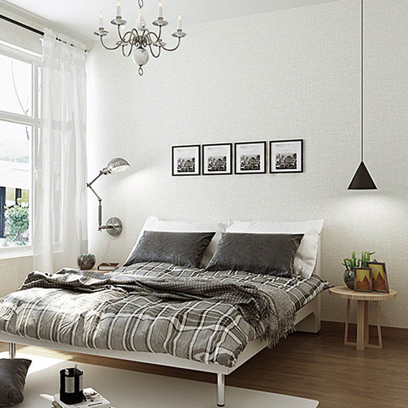 Soft Color Linen Pattern Wallpaper 31'L x 20.5"W Non-Pasted Water-Resistant PVC Wall Covering