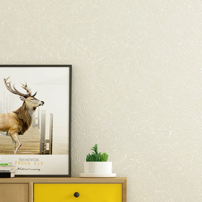 Minimalistische Leinen-PVC-Tapete, nicht beklebte Wanddekoration in Unifarbe, 31' L x 20,5" B