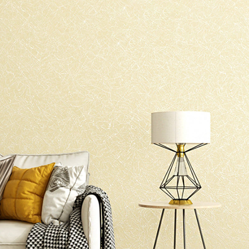 Minimalistische Leinen-PVC-Tapete, nicht beklebte Wanddekoration in Unifarbe, 31' L x 20,5" B