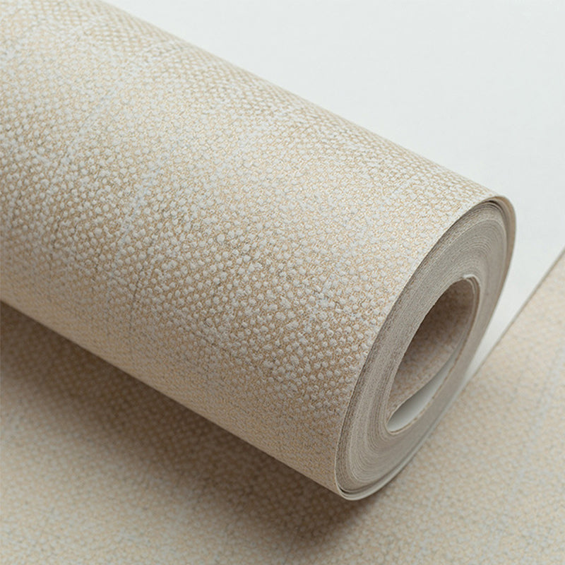 Stain-Resistant Wall Covering Non-pasted Textured Linen Non-Woven Wallpaper in Light Color