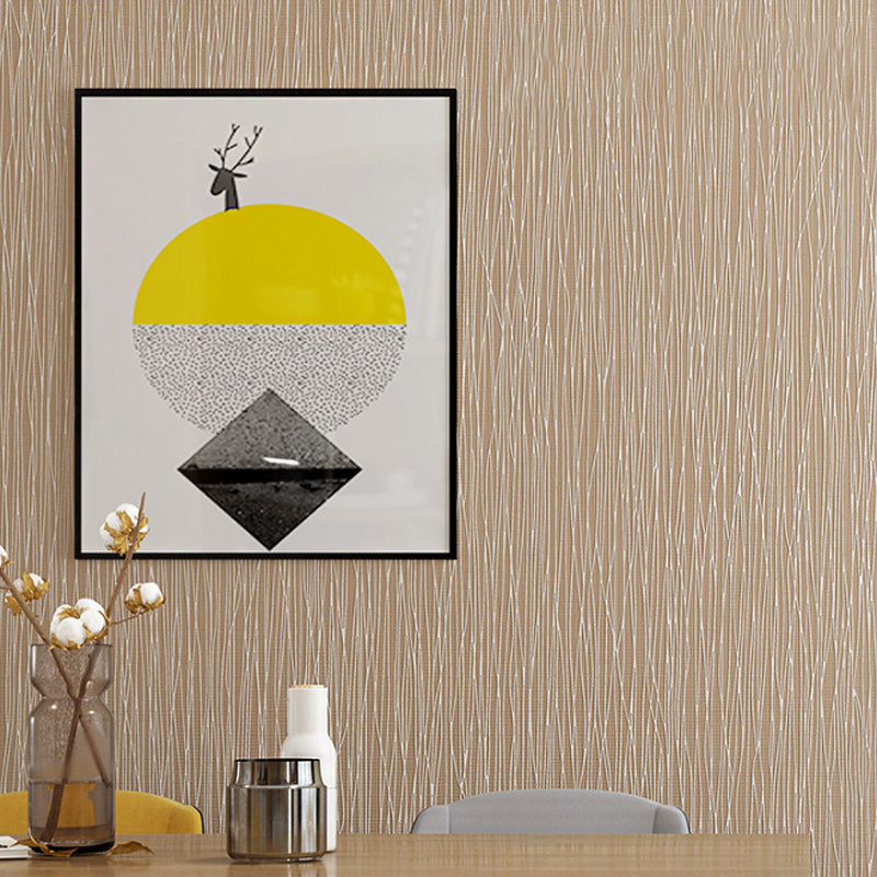 20,5"W x 31'L Wanddecoratie Minimalistisch smal gestreept niet-geplakt behang in natuurlijke kleuren