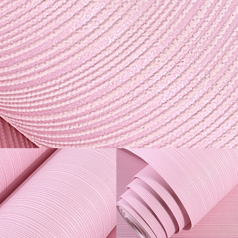 Non-Woven Wallpaper Roll 20.5"W x 31'L Contemporary Non-Pasted Wall Covering with Simple Stripe