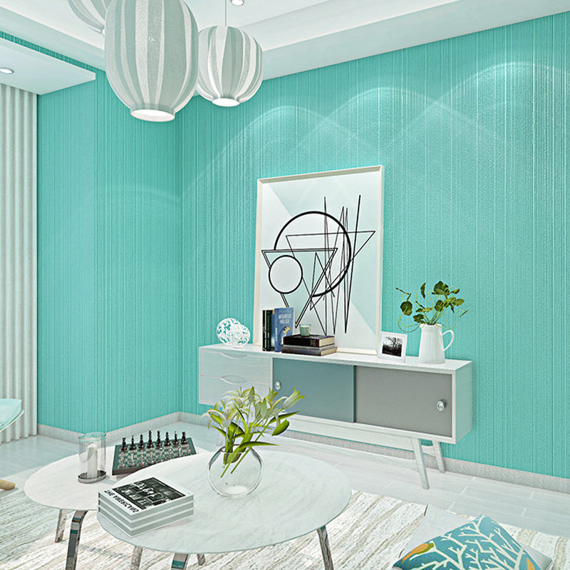 Non-Woven Wallpaper Roll 20.5"W x 31'L Contemporary Non-Pasted Wall Covering with Simple Stripe
