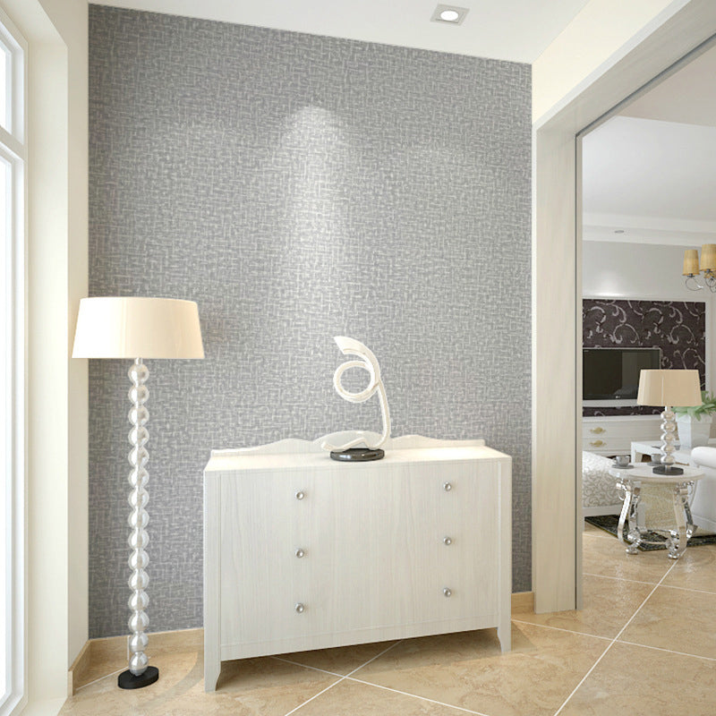 20.5"W x 31'L Wall Covering Stain-Resistant Dining Room Plain Texture Wallpaper Roll