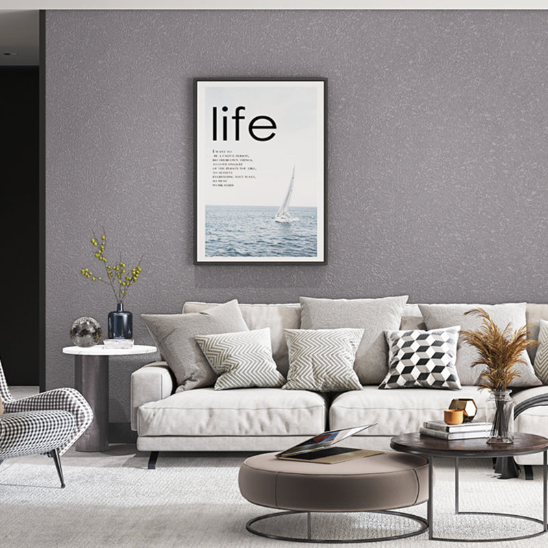 Natural Color Textured Surface Wallpaper Waterproof Non-Pasted Wall Decor, 20.5"W x 31'L