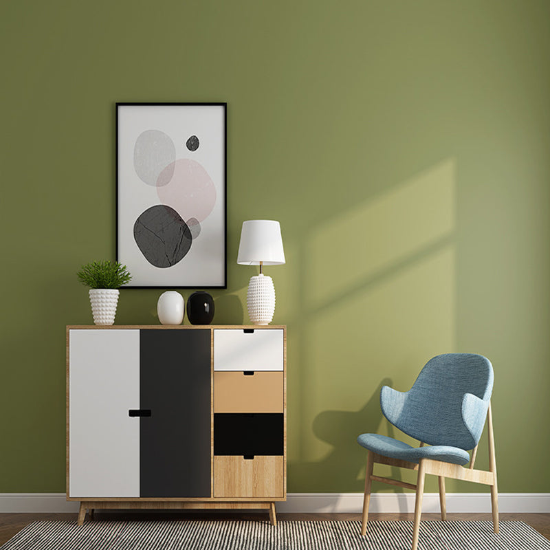 Non-Woven Wall Covering 31'L x 20.5"W Modern Non-Pasted Plain Color Wallpaper Roll