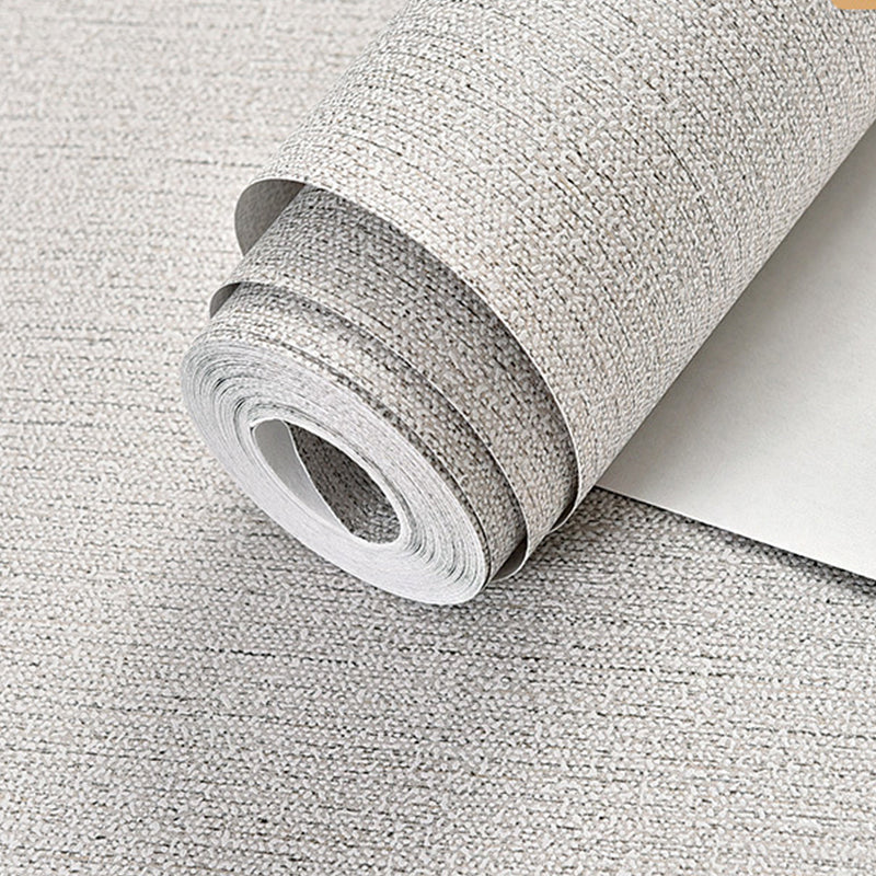 Contemporary Wallpaper Roll Plain Pattern Non-Pasted Wall Covering, 20.5 in x 33 ft
