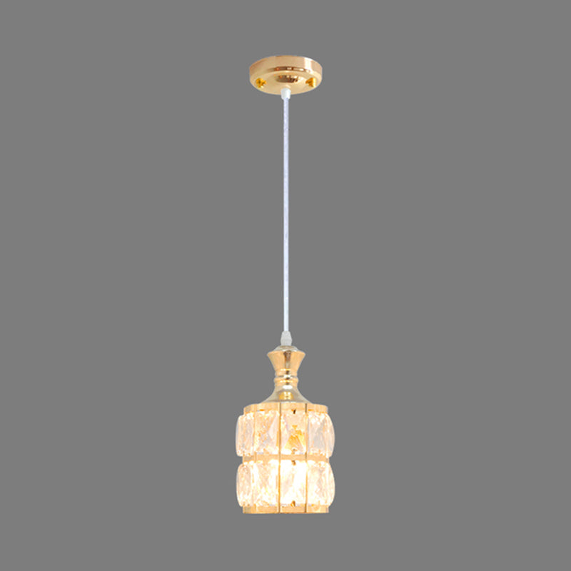 Kit de lampe suspendue du cylindre moderne 1 CHEAD DINDING ROOM PENDULUM LUMIÈRE EN GOL