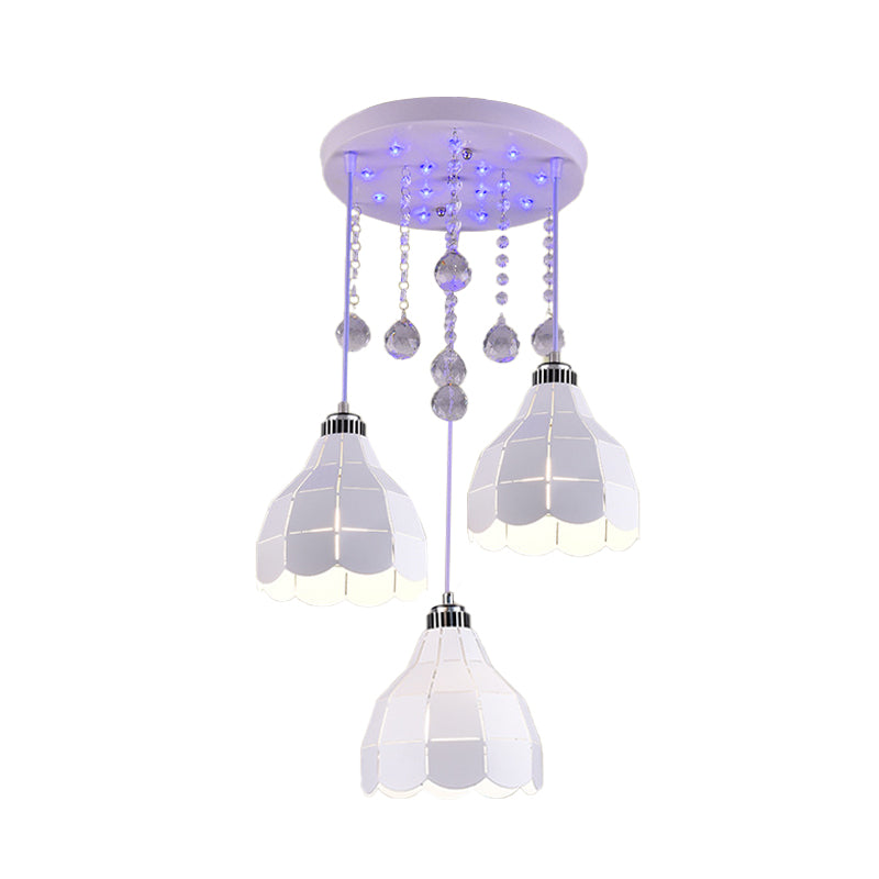 Dome in metallo Multiple Light Appeding Simple 3 Bulbs Lampa