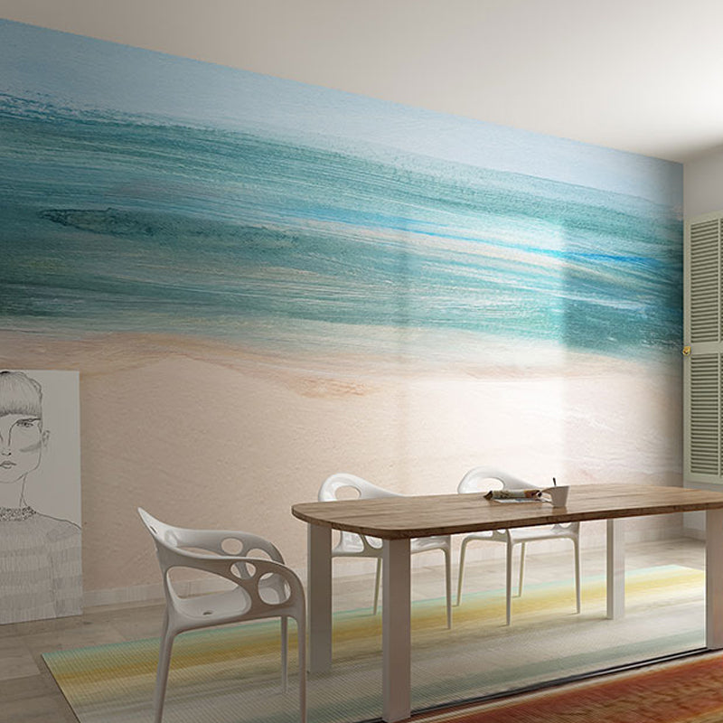 Whole Fresh Wall Murals for Living Room Natural Beach and Sea, Customized Size Available