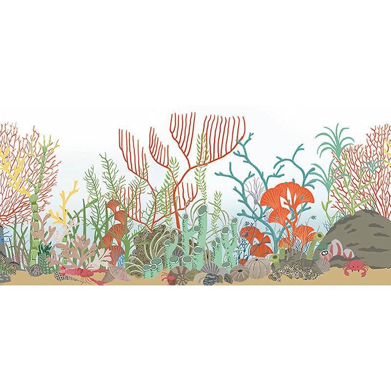 Floral Design and Branch Mural Wallpaper Scandinavian Natural Wall Covering for Living Room