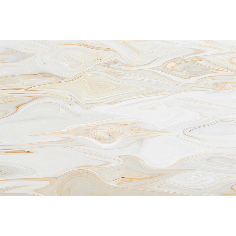 Photo Style Mural Wallpaper Full Size Wall Decor in Yellow and White for Living Room, Custom-Printed