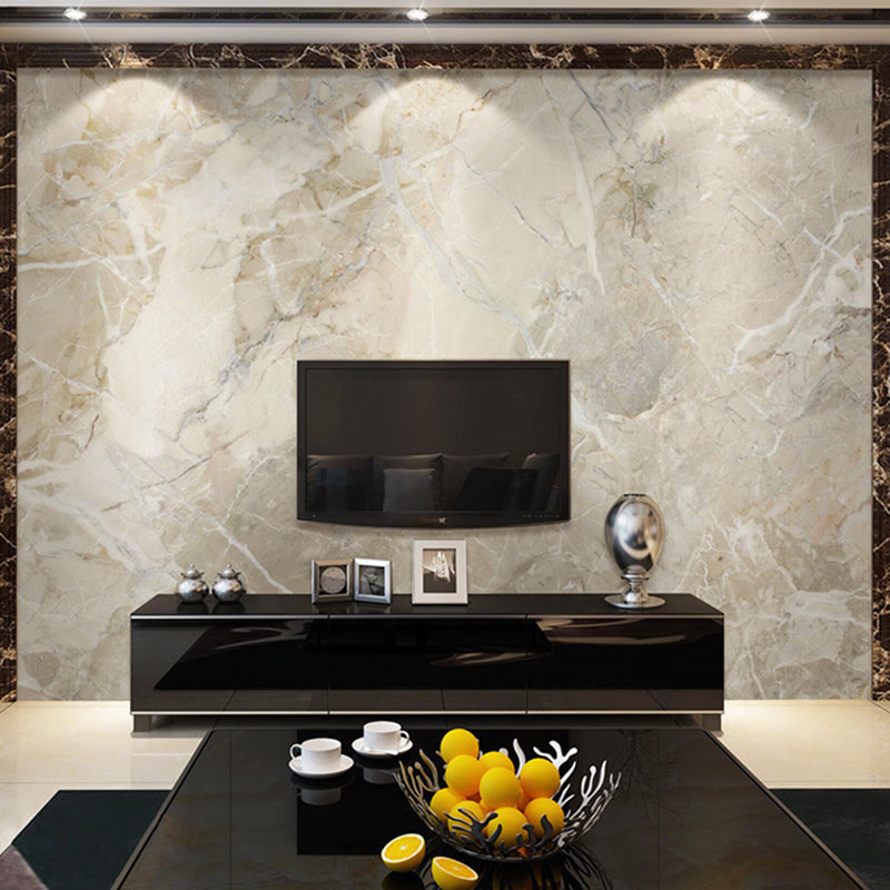 Marble Mural in Pastel Grey, Modern Wall Covering for Coffee Shop and Living Room