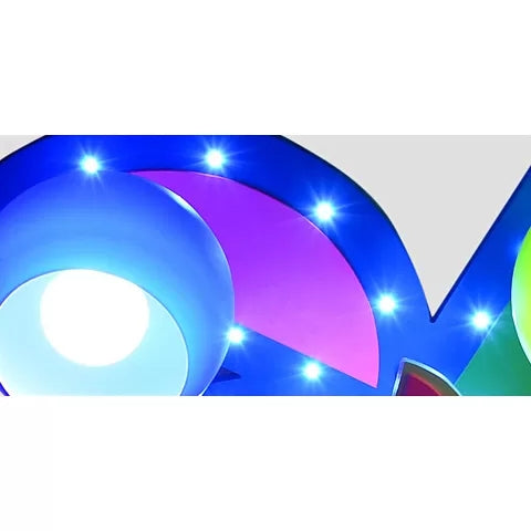 Cartoon Toy Windmill Ceiling Mount Light Wood Ceiling Lamp avec Globe Shade for Kindergarten