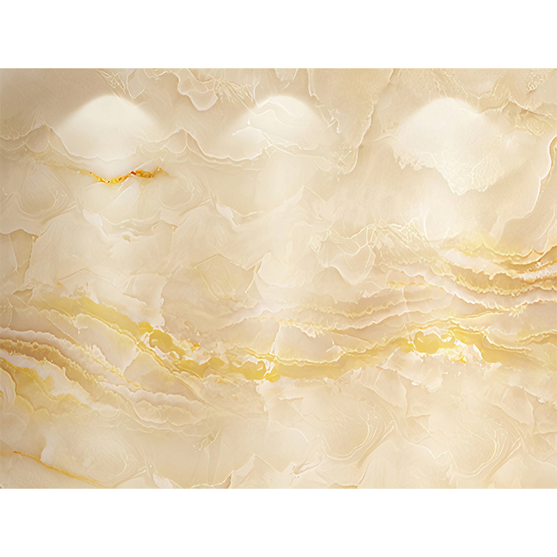 Beige Marble Wall Art Water-Resistant Mural Wallpaper for Accent Wall
