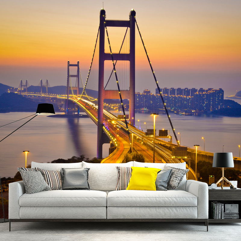 Grandiose Murals Bridge and River Wall Covering for Meeting Room, Non-Woven Material