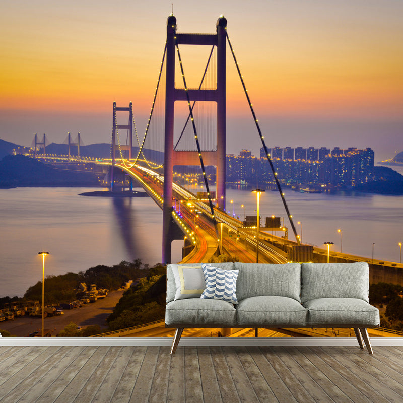 Grandiose Murals Bridge and River Wall Covering for Meeting Room, Non-Woven Material