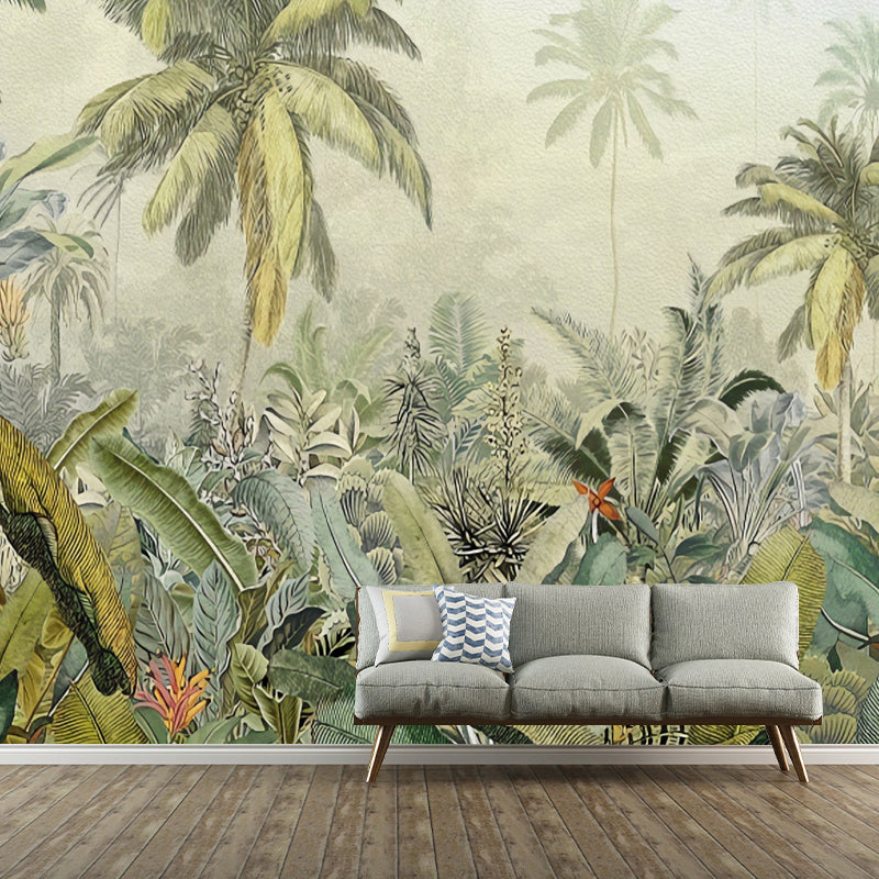 Fresh Jungle Mural Wallpaper for Home Decoration Tropical Wall Art, Made to Measure