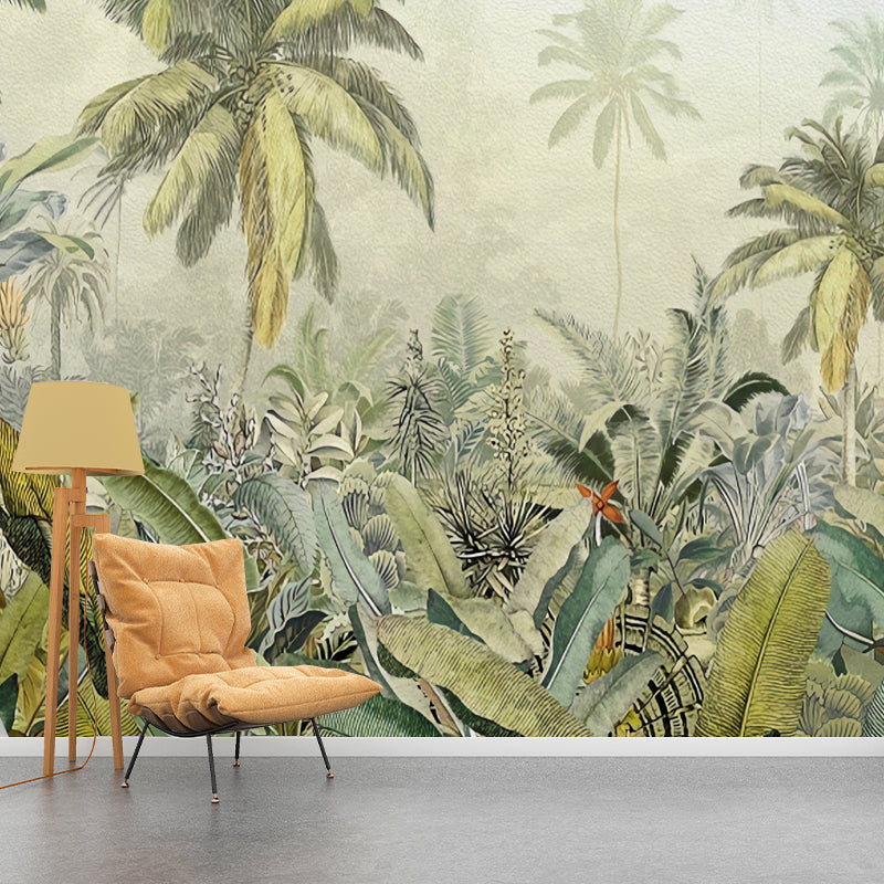 Fresh Jungle Mural Wallpaper for Home Decoration Tropical Wall Art, Made to Measure