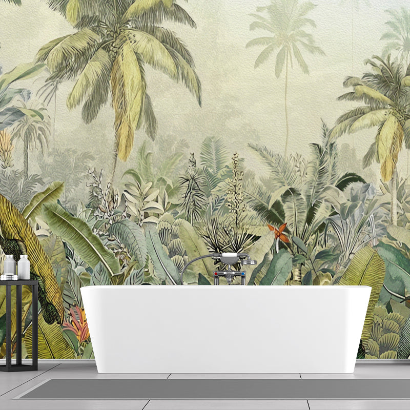 Fresh Jungle Mural Wallpaper for Home Decoration Tropical Wall Art, Made to Measure