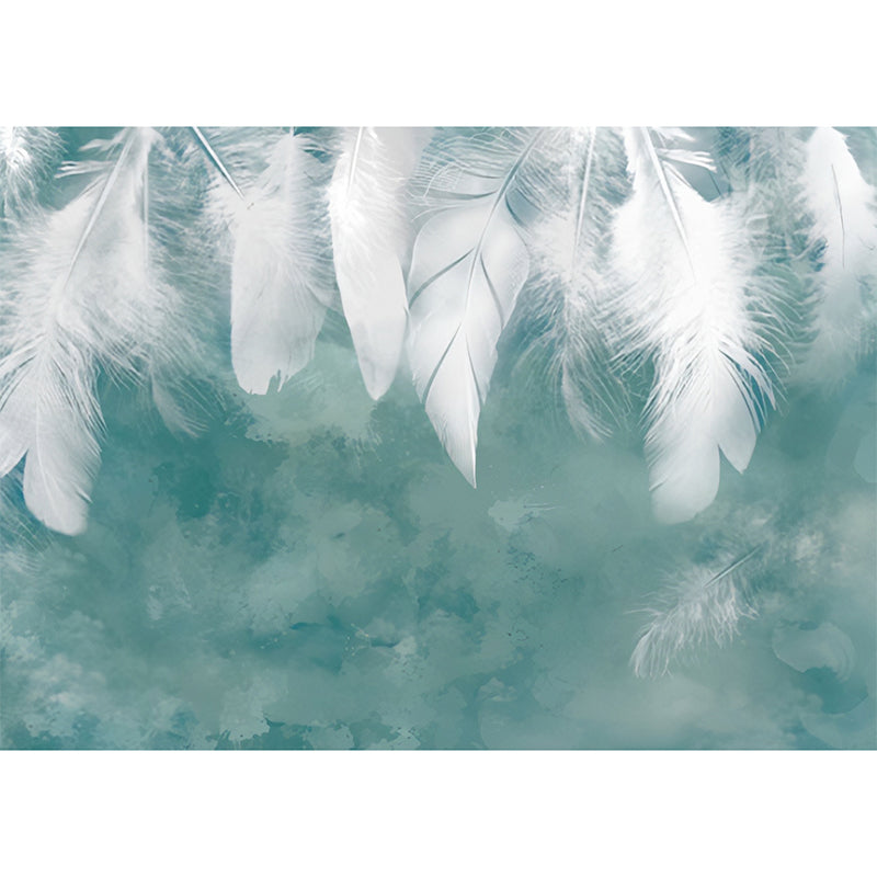 Stain-Resistant Hanging Feather Mural Personalized Traditional Wall Art for Accent Wall