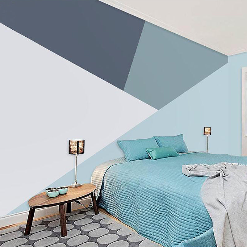 Whole Wall Covering for Accent Wall Color Block of Irregular Design in Fresh Color, Water-Resistant