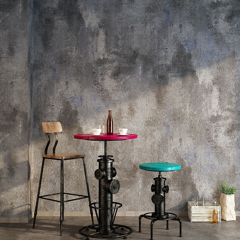 Vinyl Wall Decor Non-Pasted Cement Wallpaper Roll in Pastel Green for Accent Wall