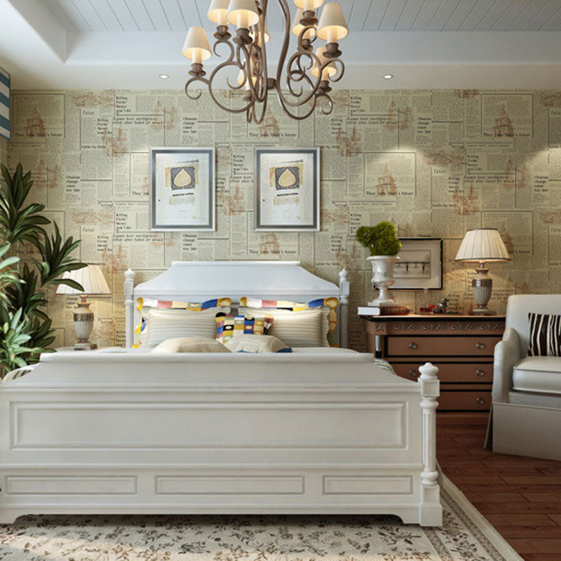 33' x 20.5" Vintage Wallpaper Newspaper Non-Pasted Wall Decor in Natural Color