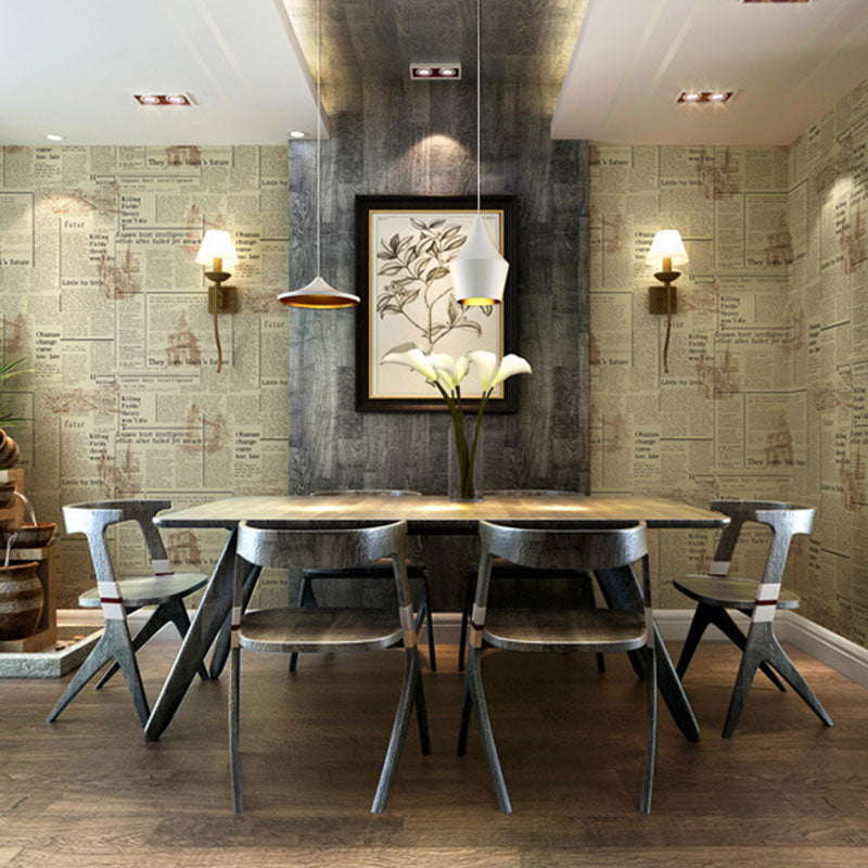 33' x 20.5" Vintage Wallpaper Newspaper Non-Pasted Wall Decor in Natural Color