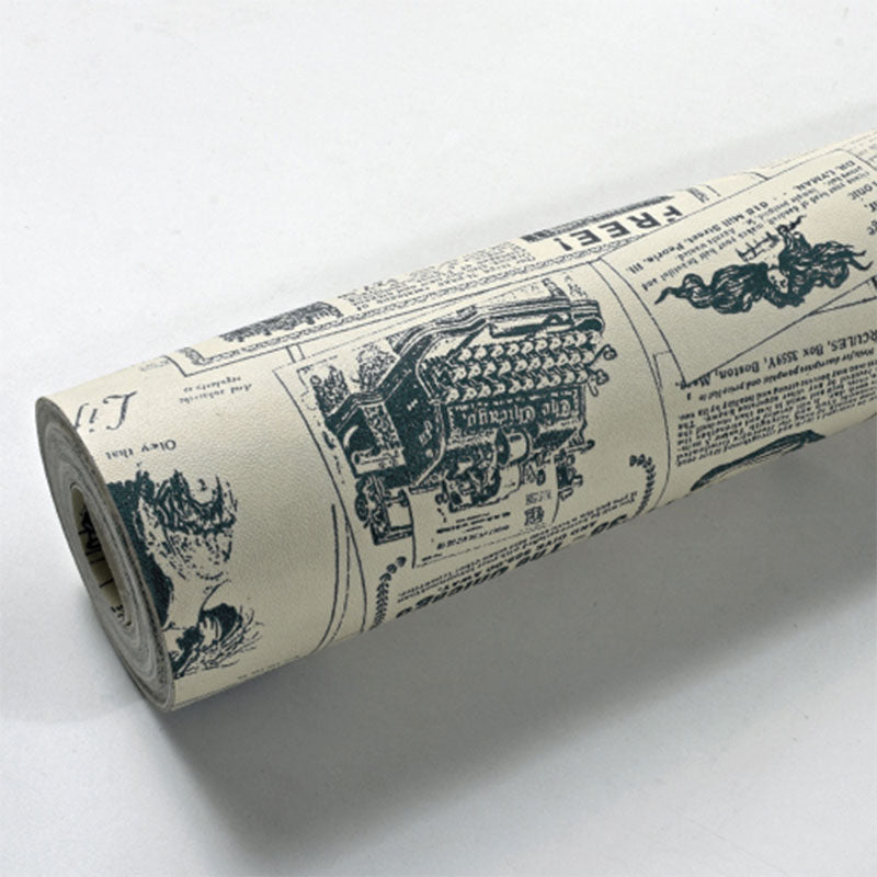 Non-Pasted Wallpaper 33' x 20.5" Traditional Newspaper Wall Decor for Coffee Shop