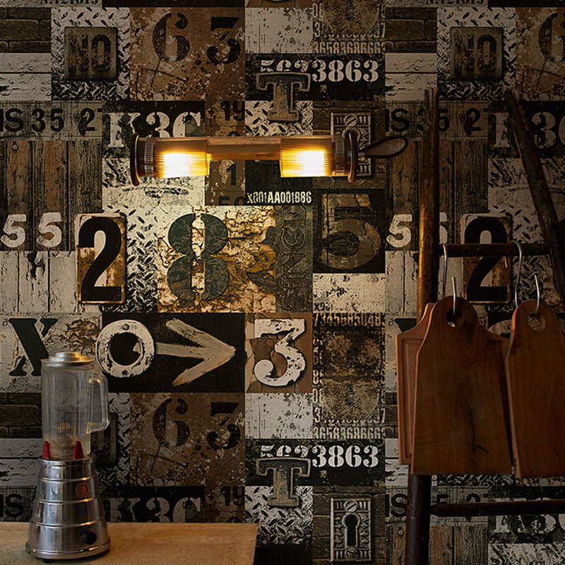 Plaster Wall Decor Non-Pasted Letter Living Room Wallpaper Roll, 57.1 sq ft.