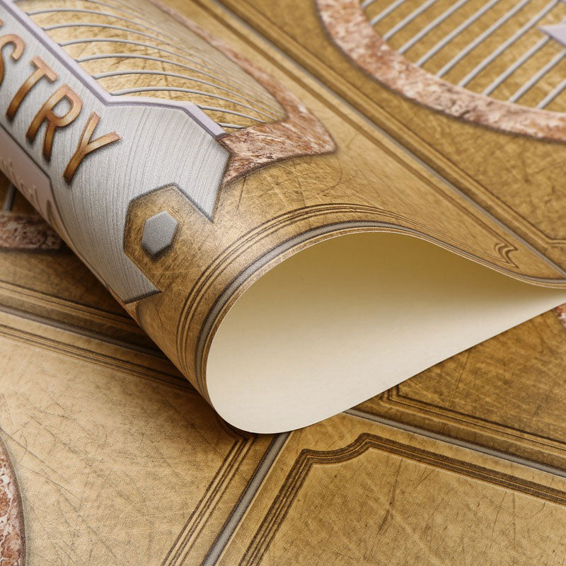 Grid and Circle Wallpaper Roll Non-Pasted Plaster Wall Covering, 31'L x 20.5"W