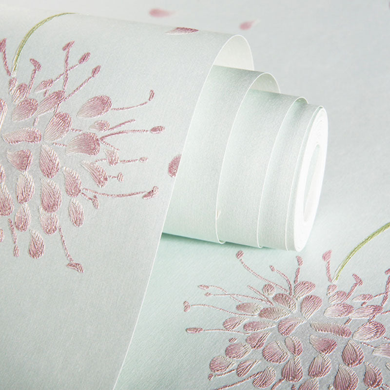 Pastel Color Dandelion Wallpaper Roll Waterproof Non-Pasted Wall Decor, 33-foot x 20.5-inch