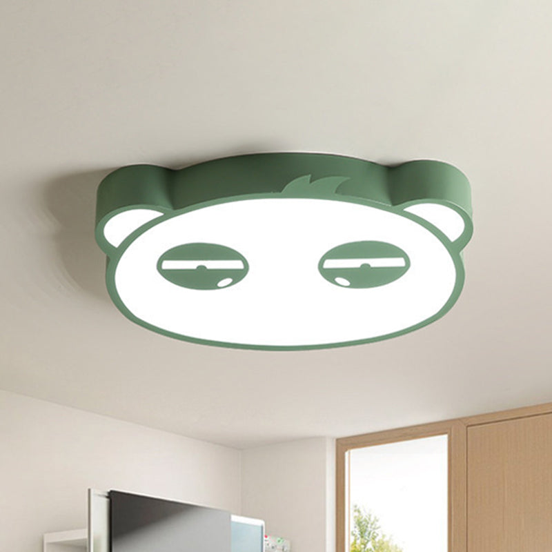 Cartoon LED Deckenleuchte mit Acryl Schatten Rosa/Grün/Blau Ende Panda Form Flush Lampe für Kinder Schlafzimmer