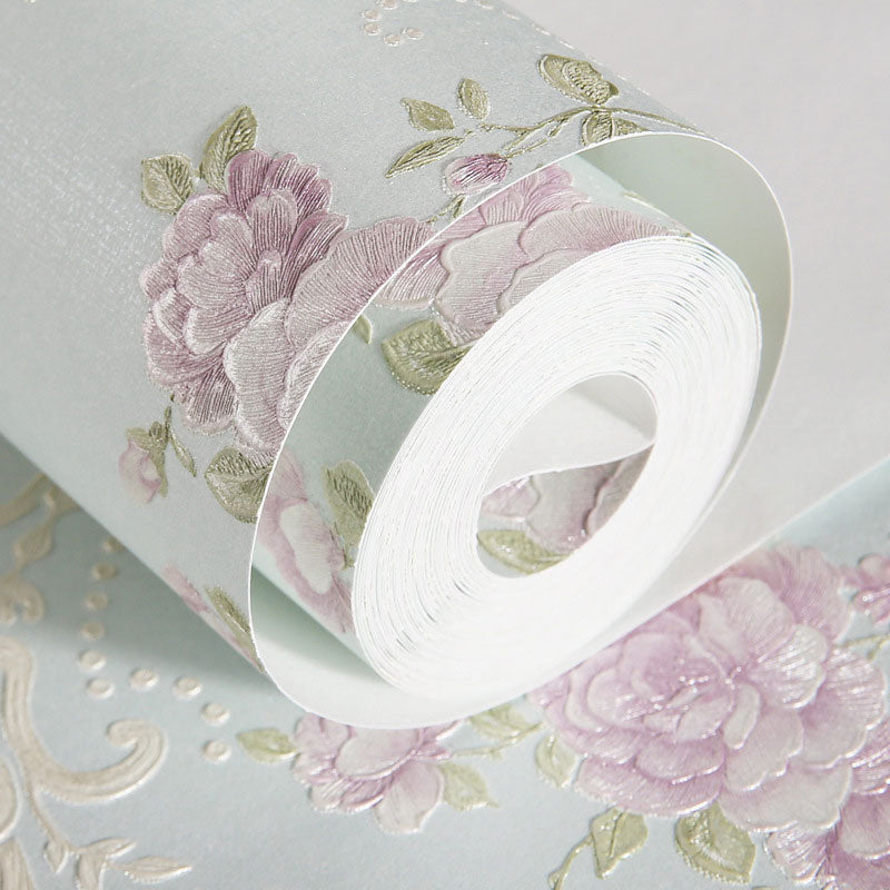 33' x 20.5" Wall Decor Korean Dense Flower Design Non-Pasted Wall Covering in Morandi Color