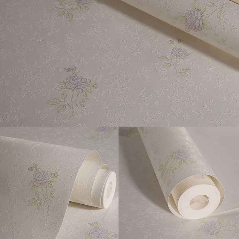 33' x 20.5" Wallpaper Fresh Minimalist Dense Flower Design Wall Decor, Non-Pasted