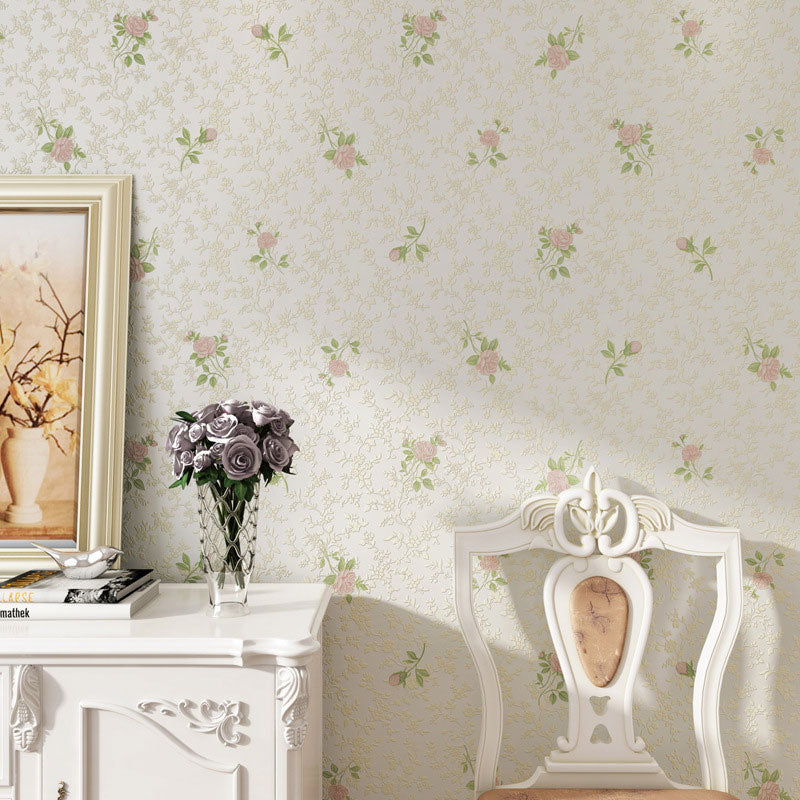 33' x 20.5" Wallpaper Fresh Minimalist Dense Flower Design Wall Decor, Non-Pasted