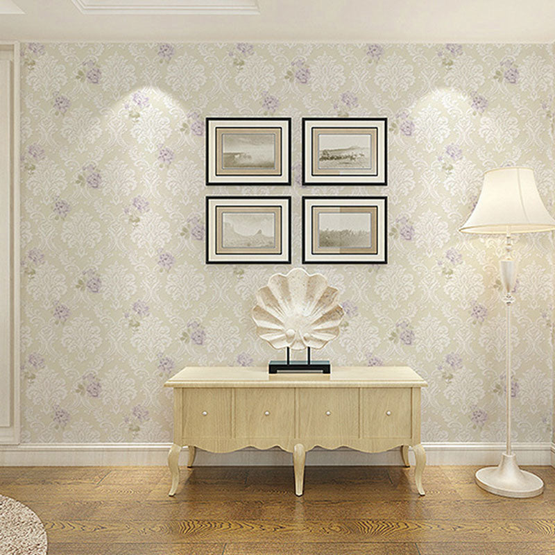 Natural Color Blossom Wall Decor Stain-Resistant Non-Pasted Wallpaper Roll, 33 ft. x 20.5 in