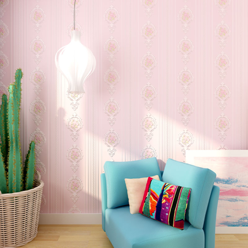 Classic Damasque Wallpaper Roll Waterproof Non-Pasted Wall Decor, 20.5"W x 31'L