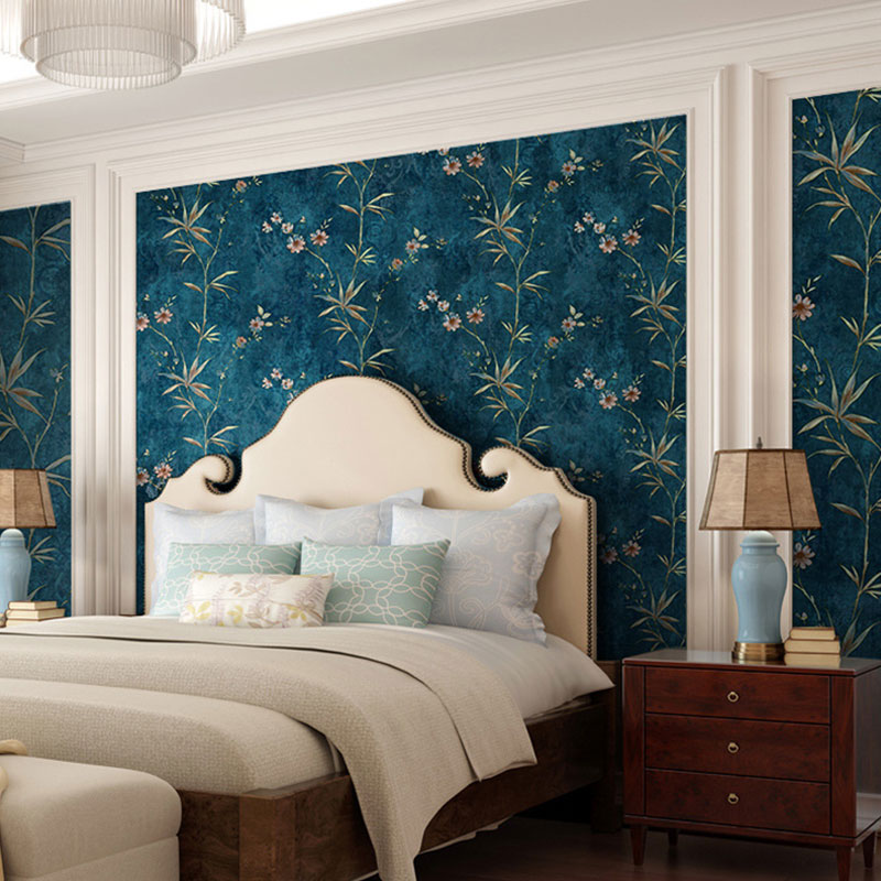 Rouleau de papier peint à fleurs non collé et résistant à l'eau, décoration murale de couleur naturelle, 33 pi x 20,5 po, pour mur d'accent